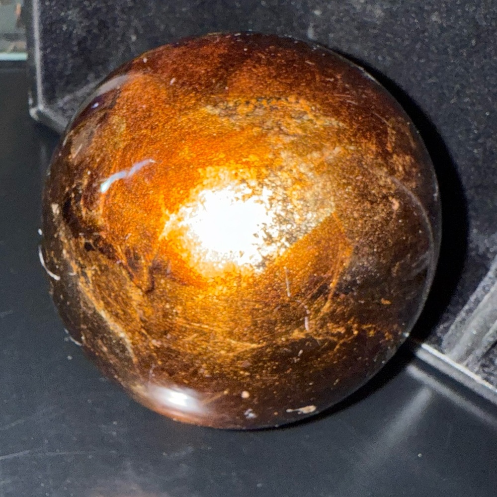 Pier 1 Imports 4" Ceramic Red Gold Black Foil Decorative‎ Sphere Orb Ball